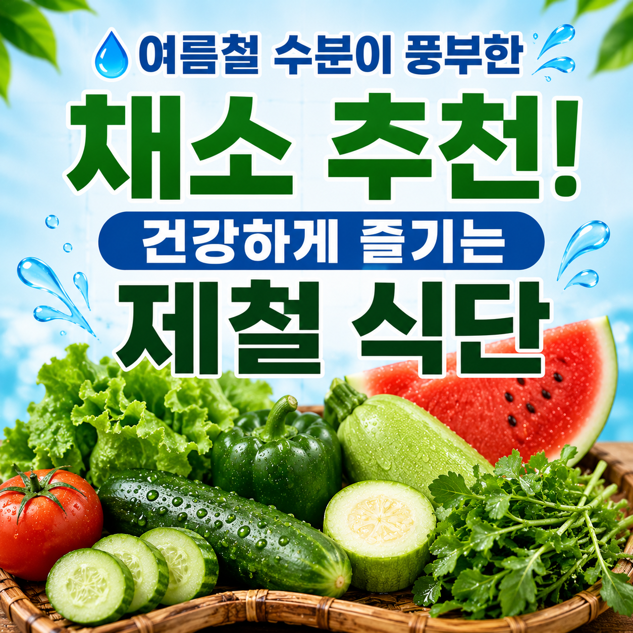 여름철 수분이 풍부한 채소 추천