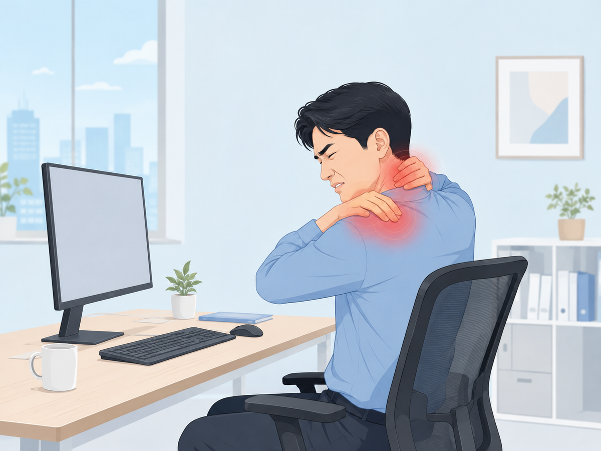 거북목(일자목) 증후군 설명 이미지