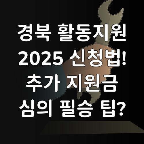 2025 경북 장애인 활동보조 추가지..