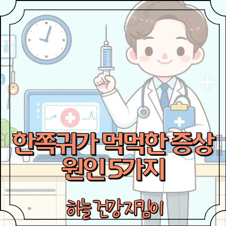 한쪽귀가 먹먹한 증상 원인 5가지