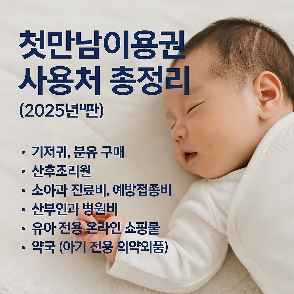 2025년 첫만남이용권 사용처