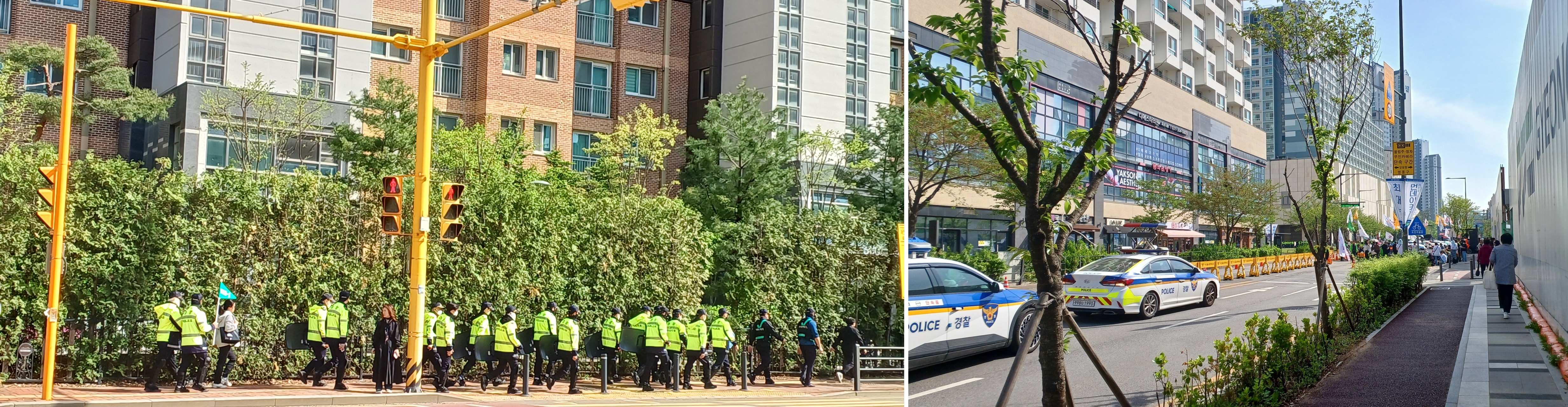 경기도청-앞으로-이동하는-경찰들