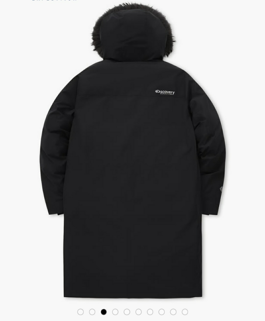 디스커버리 롱패딩 블랙