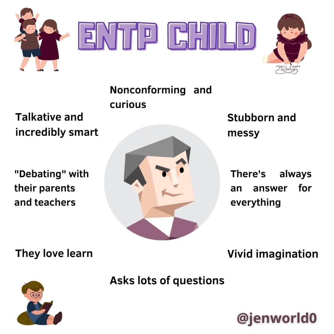 ENTP 유형의 자녀에게 나타날 수 있는 특징