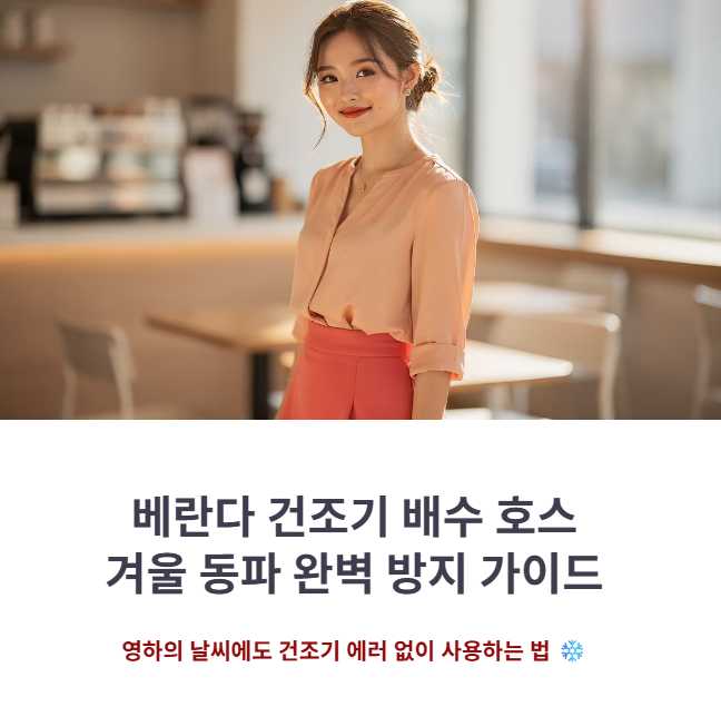 건조기 배수 호스 겨울철 동파 방지!