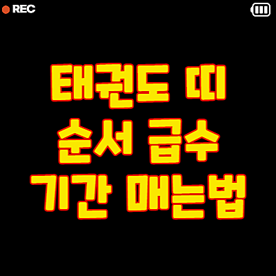 태권도 띠 순서