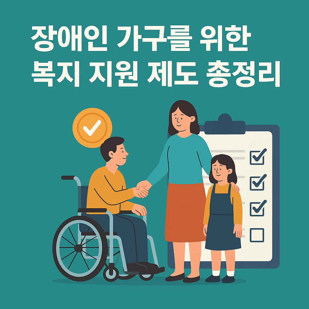 장애인 가구를 위한 복지 지원 제도 포스터 이미지