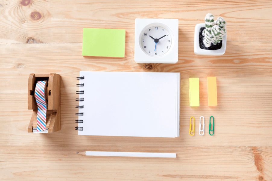 감정 관리 루틴 노트와 정리된 시스템 구조 이미지