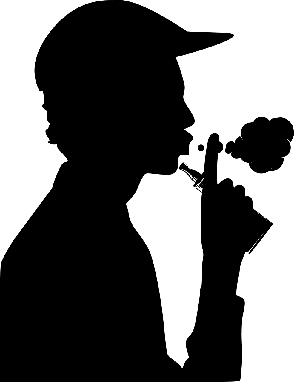 흡연하는 모습