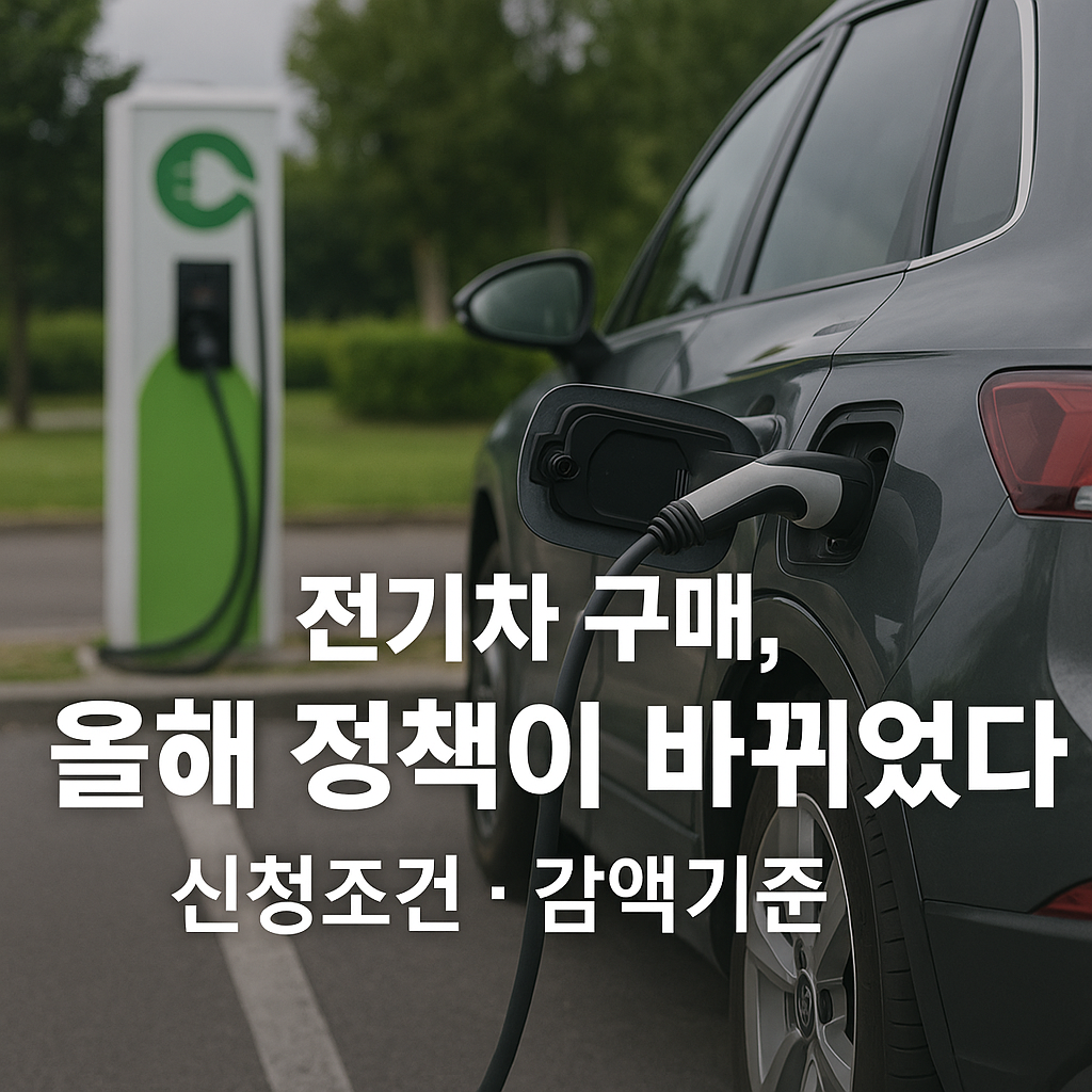 2025 전기차 구매, 올해 정책이 바뀌었다 (신청조건, 감액기준, 차종별 완벽 가이드)