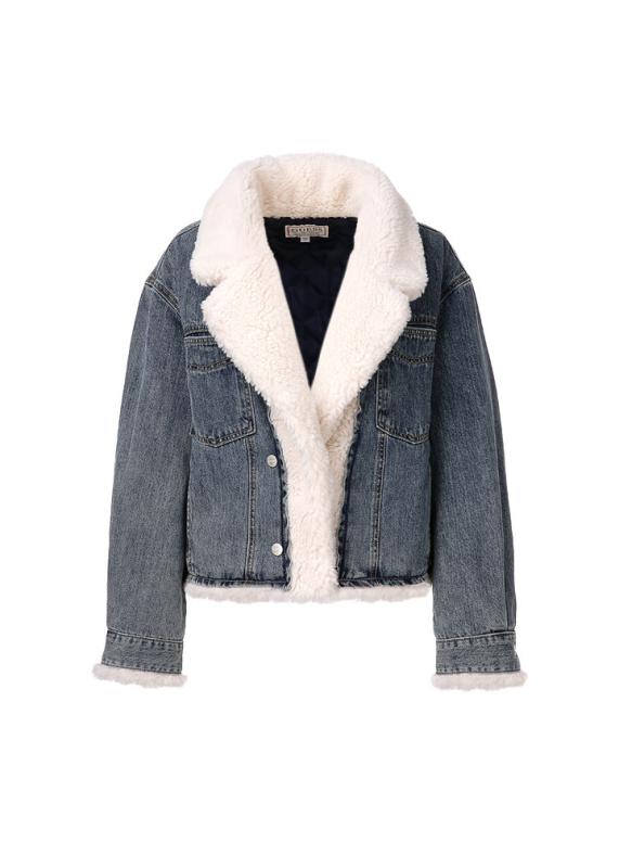 게스 여성 데님 뽀글이 자켓 YM4D6879