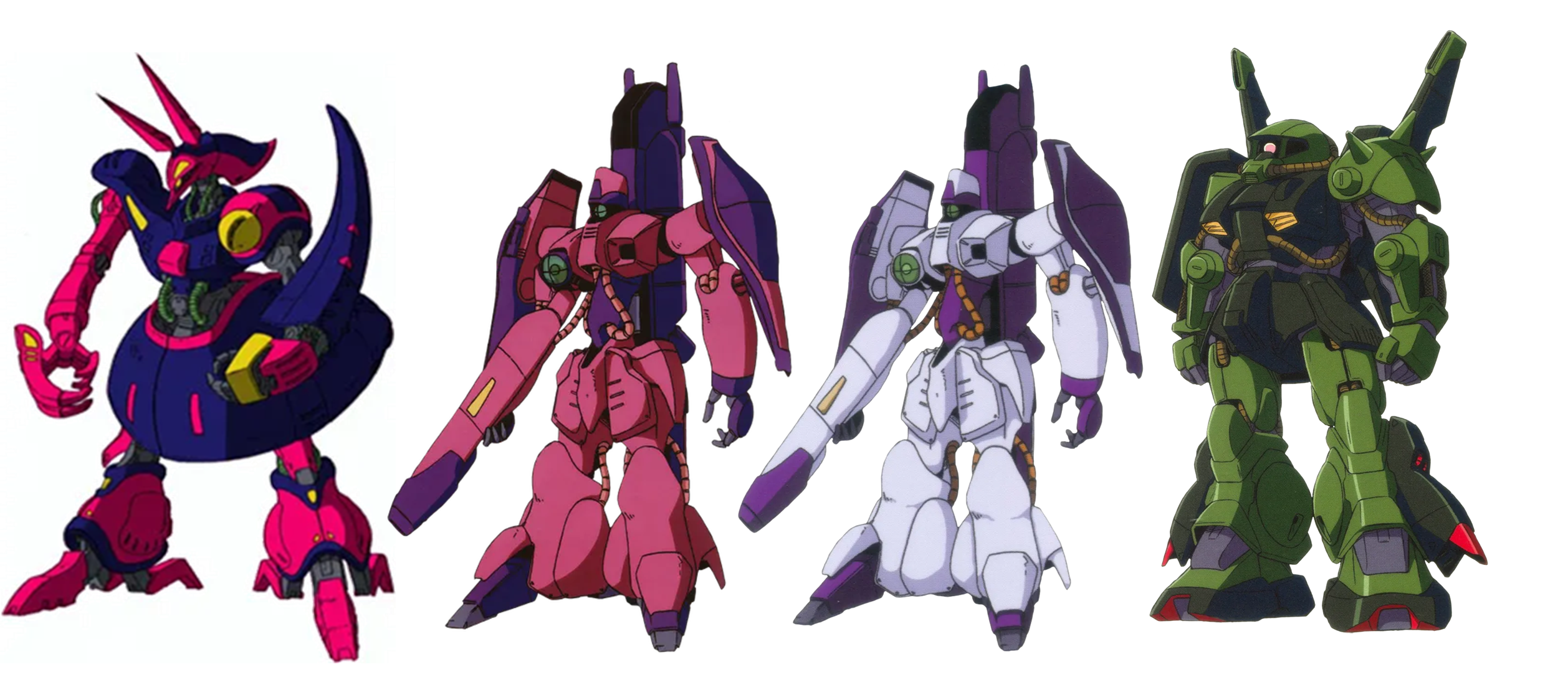 기동전사 Z건담 마이너 기체들 바운드독, 가자C 사병용&하만칸 전용기, 하이잭 설명 이미지입니다.