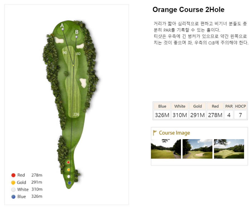 한성 CC 코스 공략도 02
