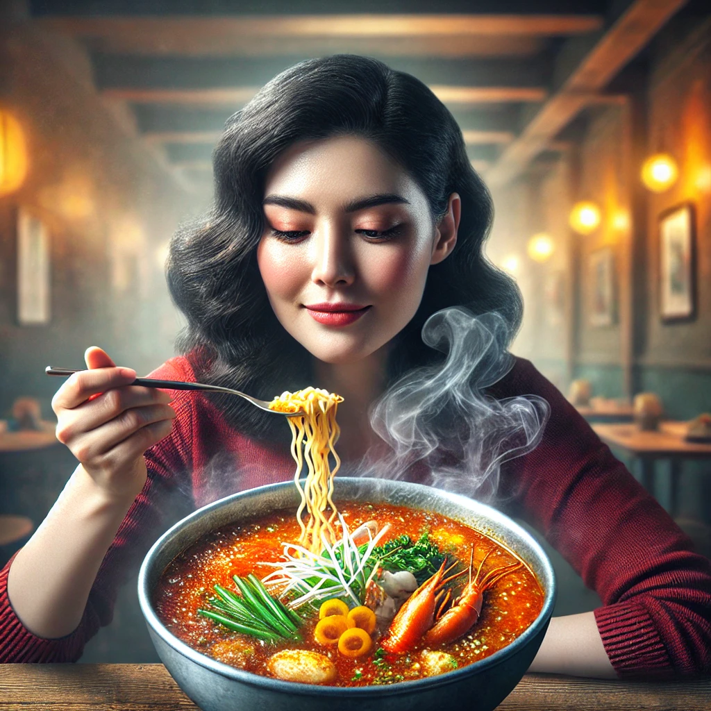 짬뽕-먹는-여자