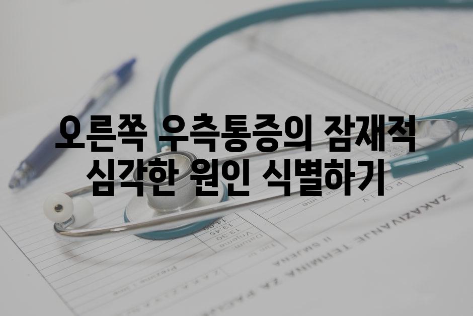 오른쪽 우측통증의 잠재적 심각한 원인 식별하기