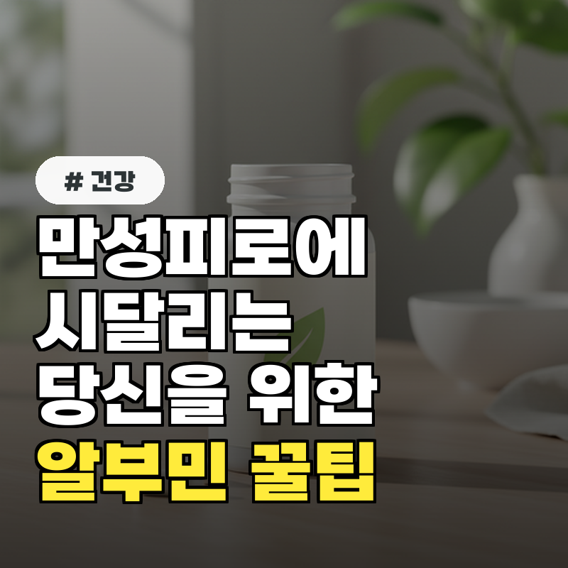 만성피로에 시달리는 당신! 알부민 제품 고르는 꿀팁 3가지