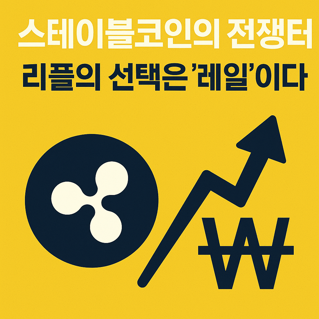 스테이블코인과 리플의 전략적 인수를 강조한 썸네일 이미지