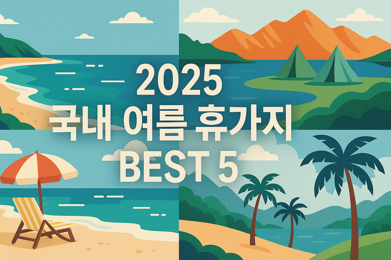 2025 국내 여름 휴가지 BEST 5 관련 이미지