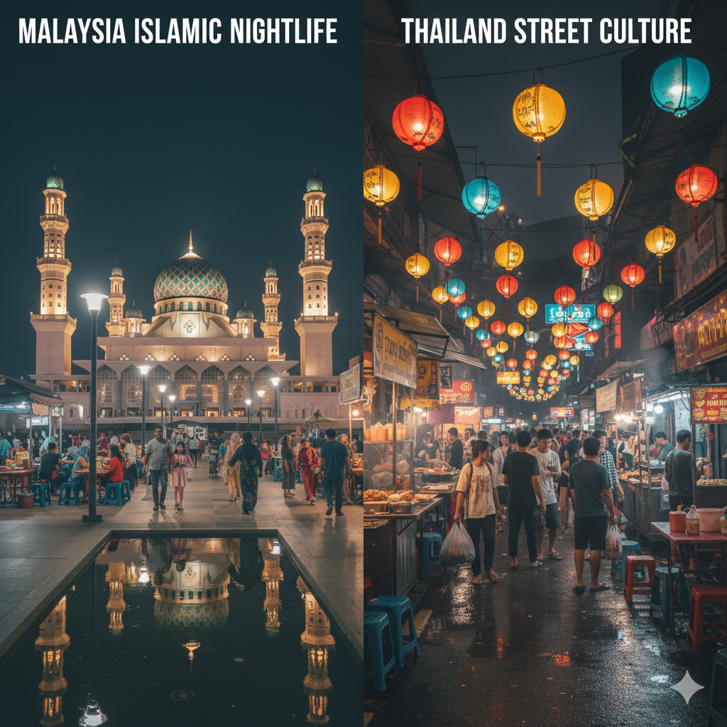 말레이시아와 태국의 밤문화 거리