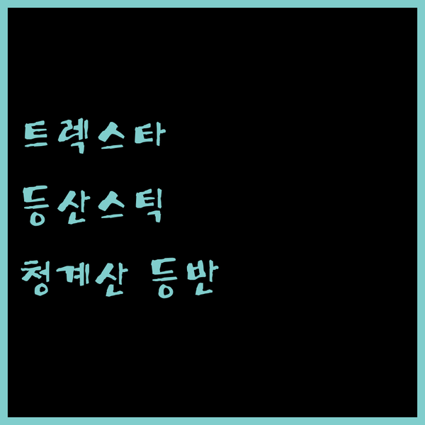 트렉스타 등산스틱 하나면 문제없어! ..