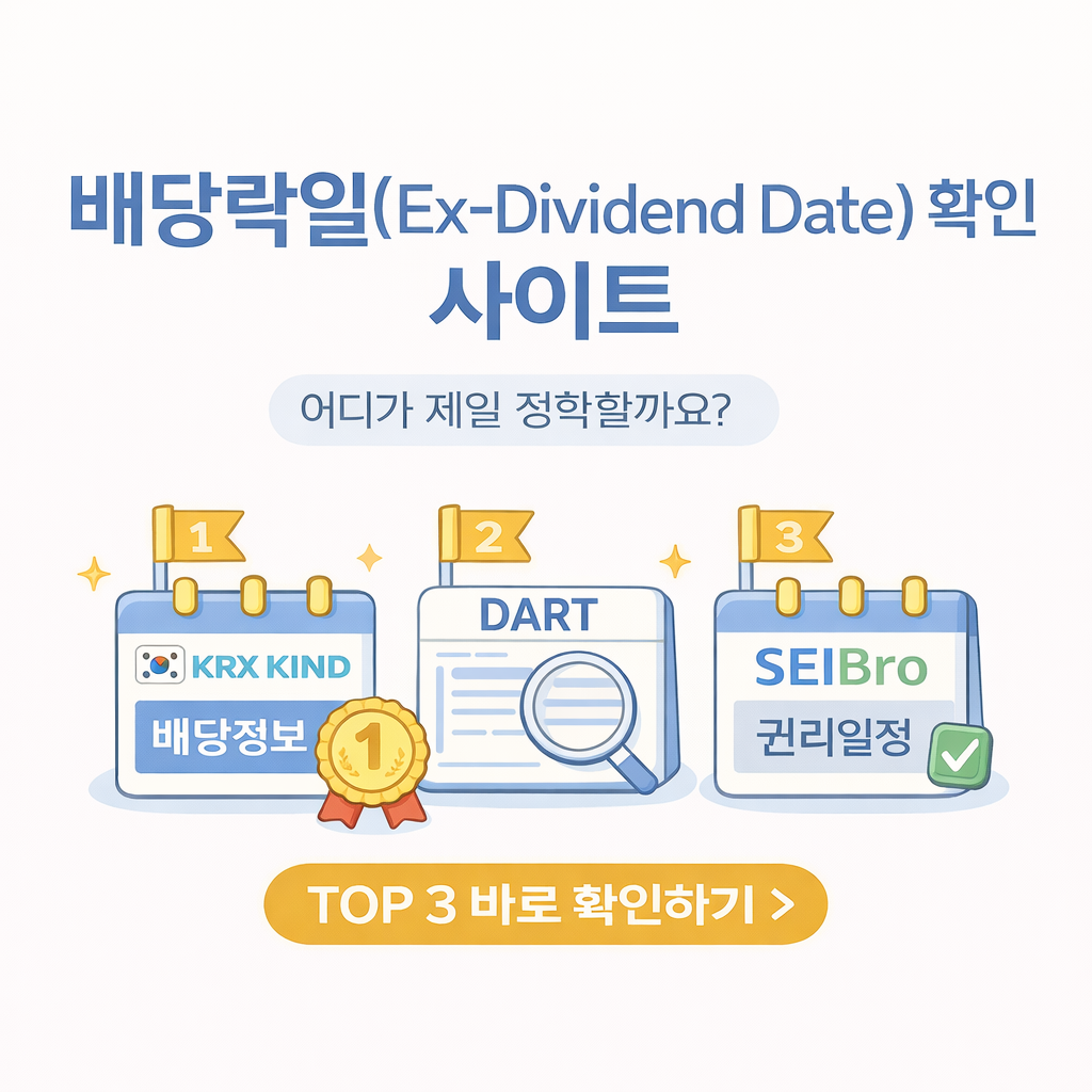 배당락일 확인 사이트 TOP 3