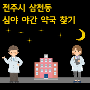 전주시 삼천동 심야 야간 약국 찾기