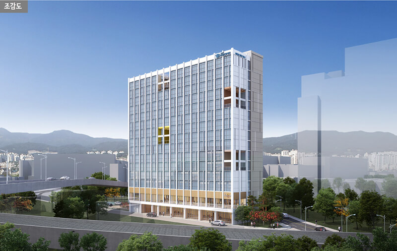 용산 대학생 연합 기숙사 외부 구조