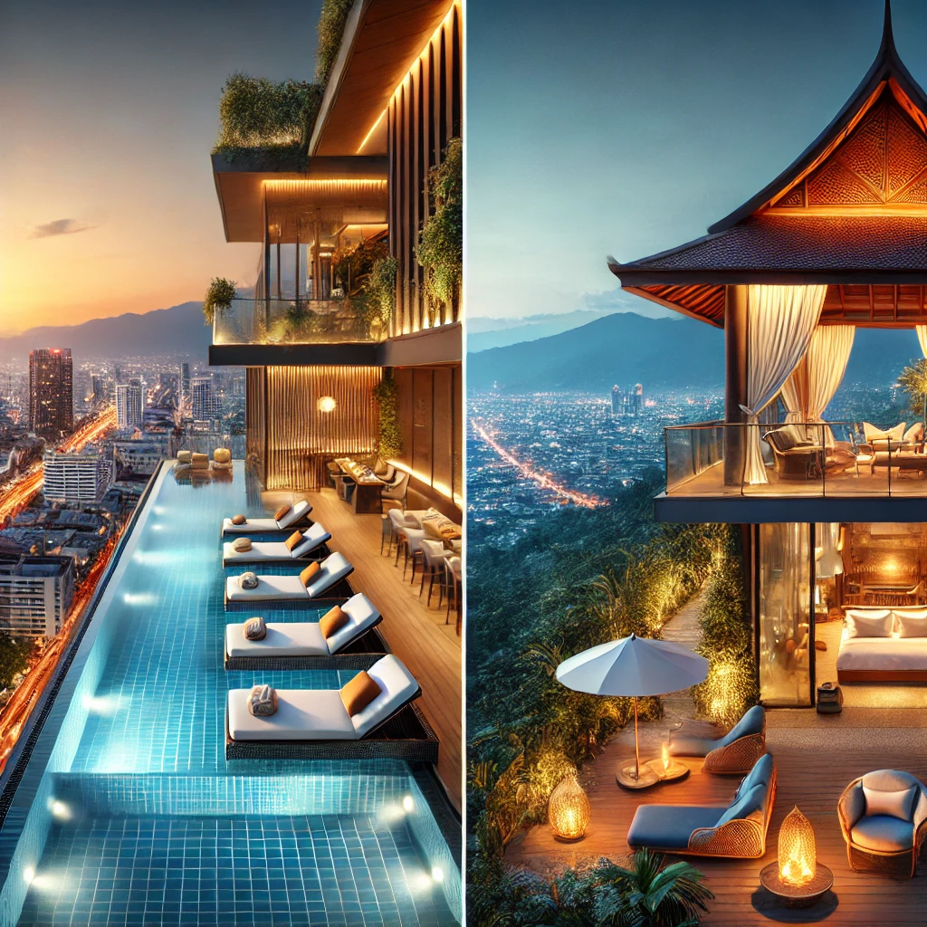 치앙마이 루프탑 호텔과 전망이 멋진 숙소 이미지