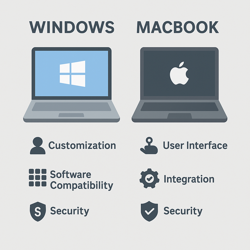 윈도우와 맥북의 차이점