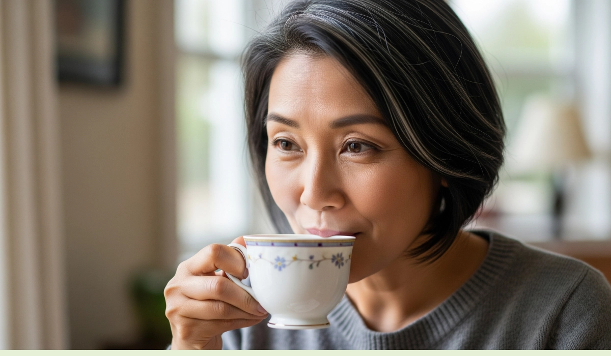 차 마시는 여자3