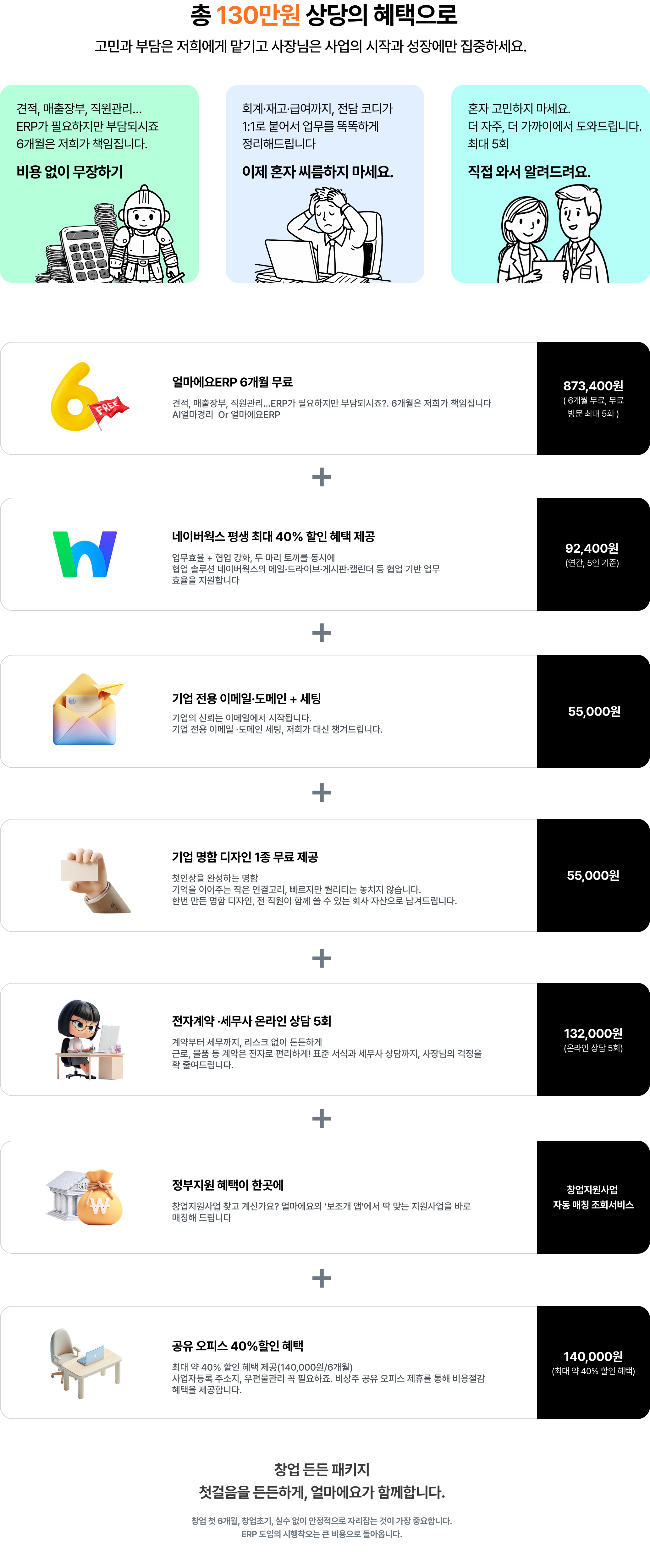 얼마에요 ERP 창업든든패키지