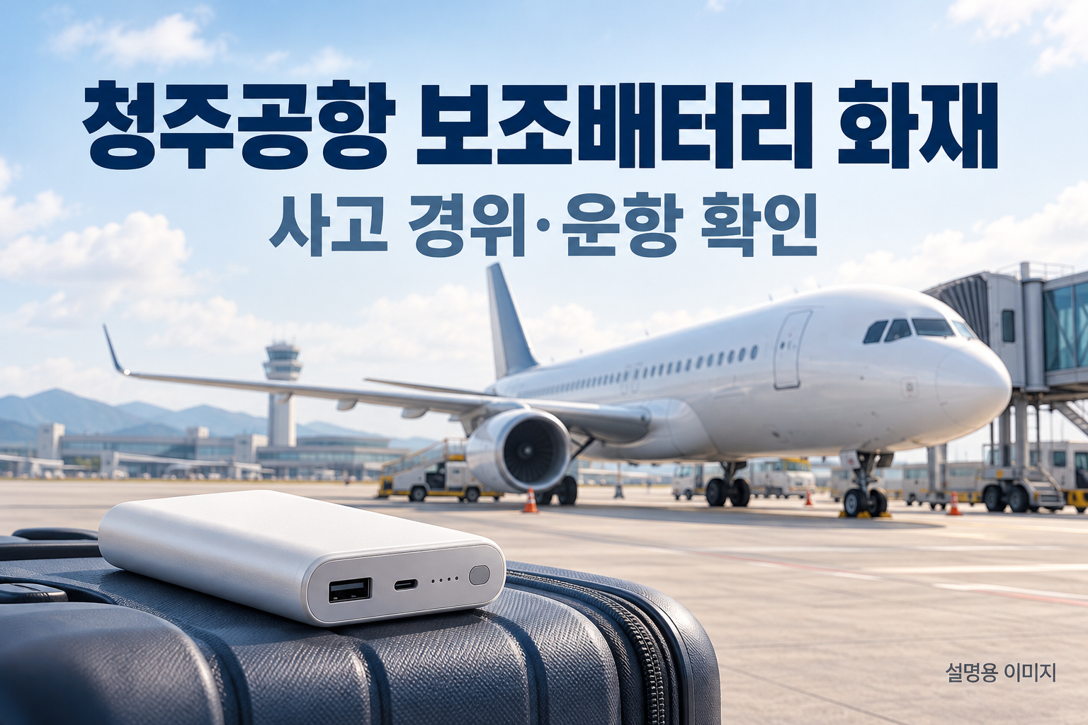 청주공항 보조배터리 화재 - 발생 경위&middot;승객 대피&middot;항공편 운항 확인 방법