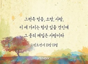 고린도전서 13장 4절 읽기 - 사랑은 오래 참고 사랑은 온유하며 시기하지 아니하며_22