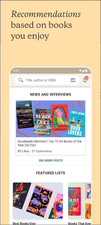 Goodreads, 책 찾기 및 추적하기