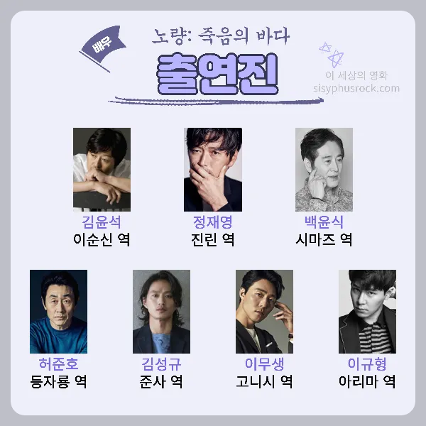 영화 노량 죽음의 바다 출연진