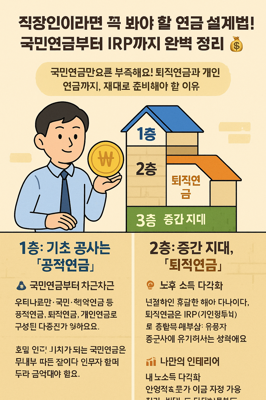 직장인이라면 꼭 봐야 할 연금 설계법! 국민연금부터 IRP까지 완벽 정리