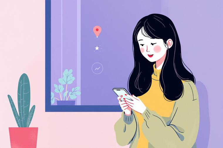 공유누리 신청하는 여성