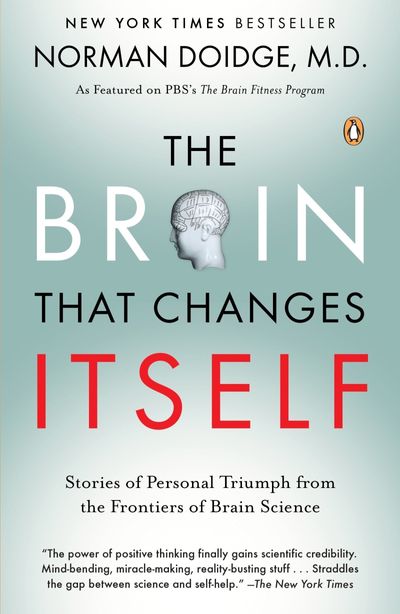 &ldquo;Norman Doidge 저서 《The Brain That Changes Itself》의 표지. 뇌가 스스로 변하고 회복할 수 있다는 신경과학적 사실을 다룬
