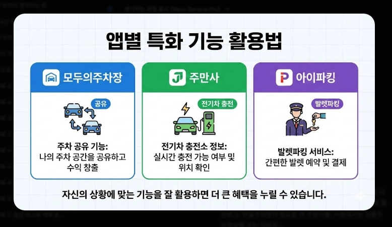 [주차 앱] 무료주차장 찾기(상세 비교, 특화 기능, 절약 전략)(+ 사용 꿀팁)
