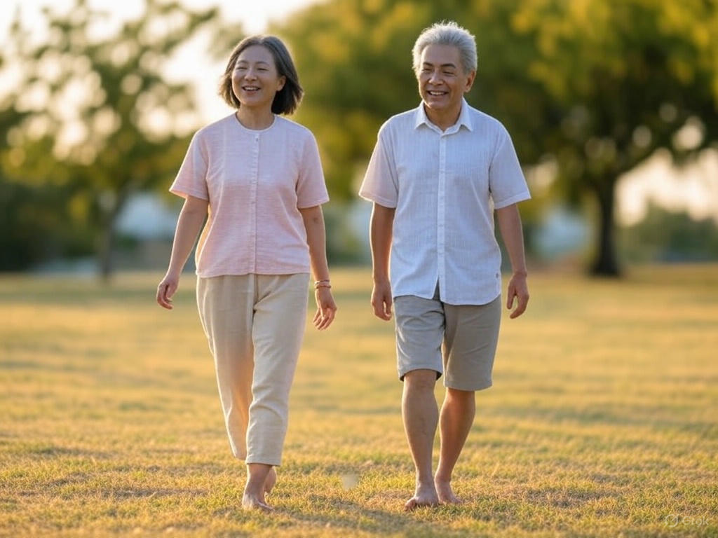 시니어를 위한 맨발 걷기 운동