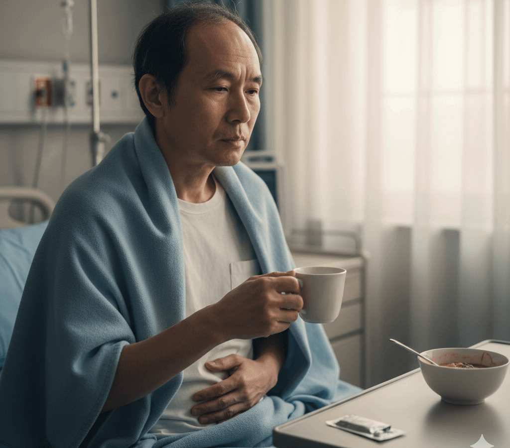 간암환자, 병원, 중년남성