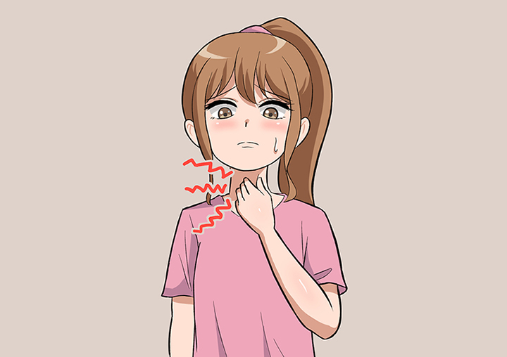 목이-부어오른-여성