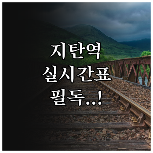 충북 옥천 지탄역 실시간 시간표와 승..