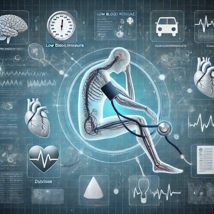 저혈압 증상을 나타내는 어지럼증, 피로감 아이콘 이미지