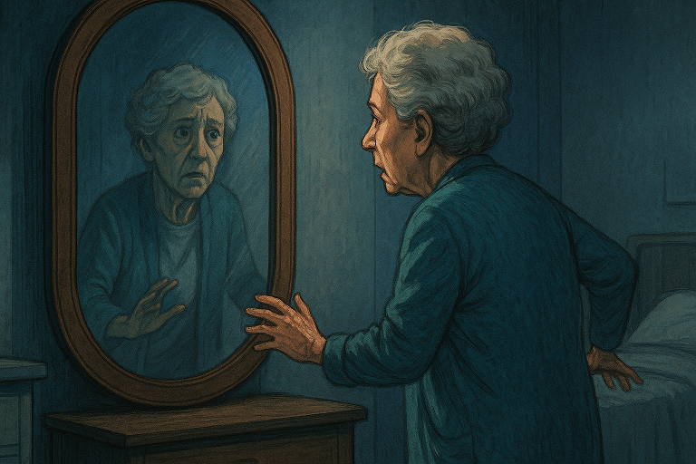 거울 속 자신을 부정하다, 거울 자아 증후군 (자기인식,망상기제,심리통합)