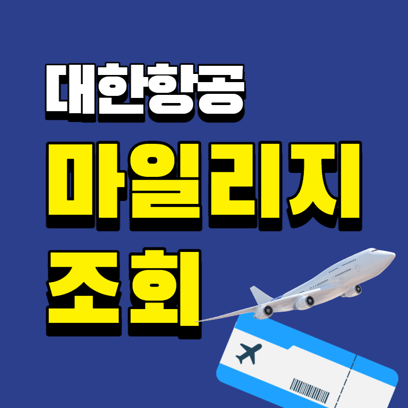 대한항공 마일리지 조회