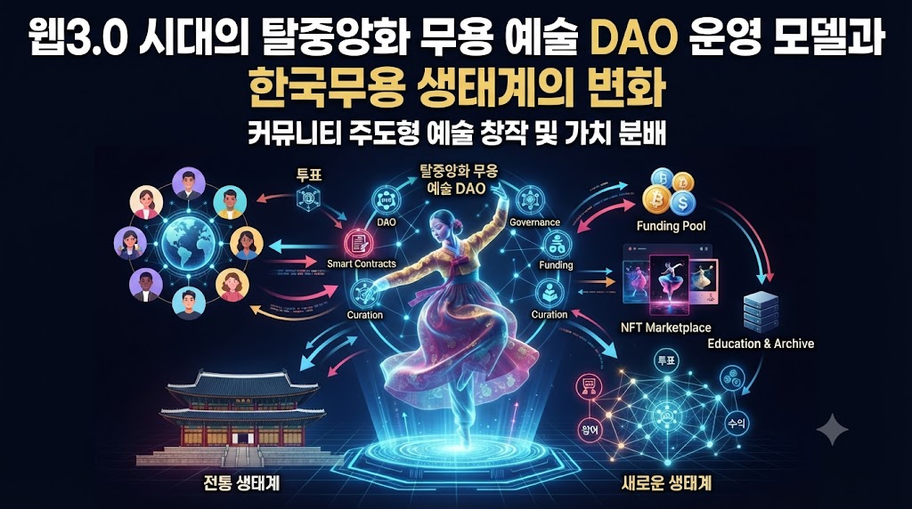 웹3.0 시대의 탈중앙화 무용 예술 DAO(탈중앙화 자율 조직) 운영 모델과 한국무용 생태계의 변화