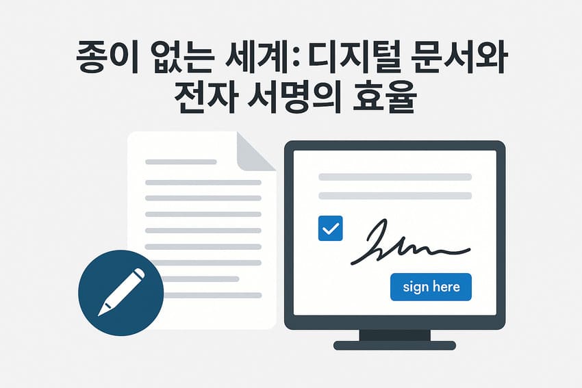 종이 없는 세계:디지털 문서와 전자 서명의 효율