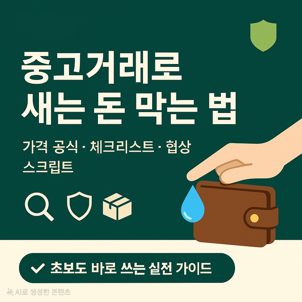 중고거래로 새는 돈 막는 법