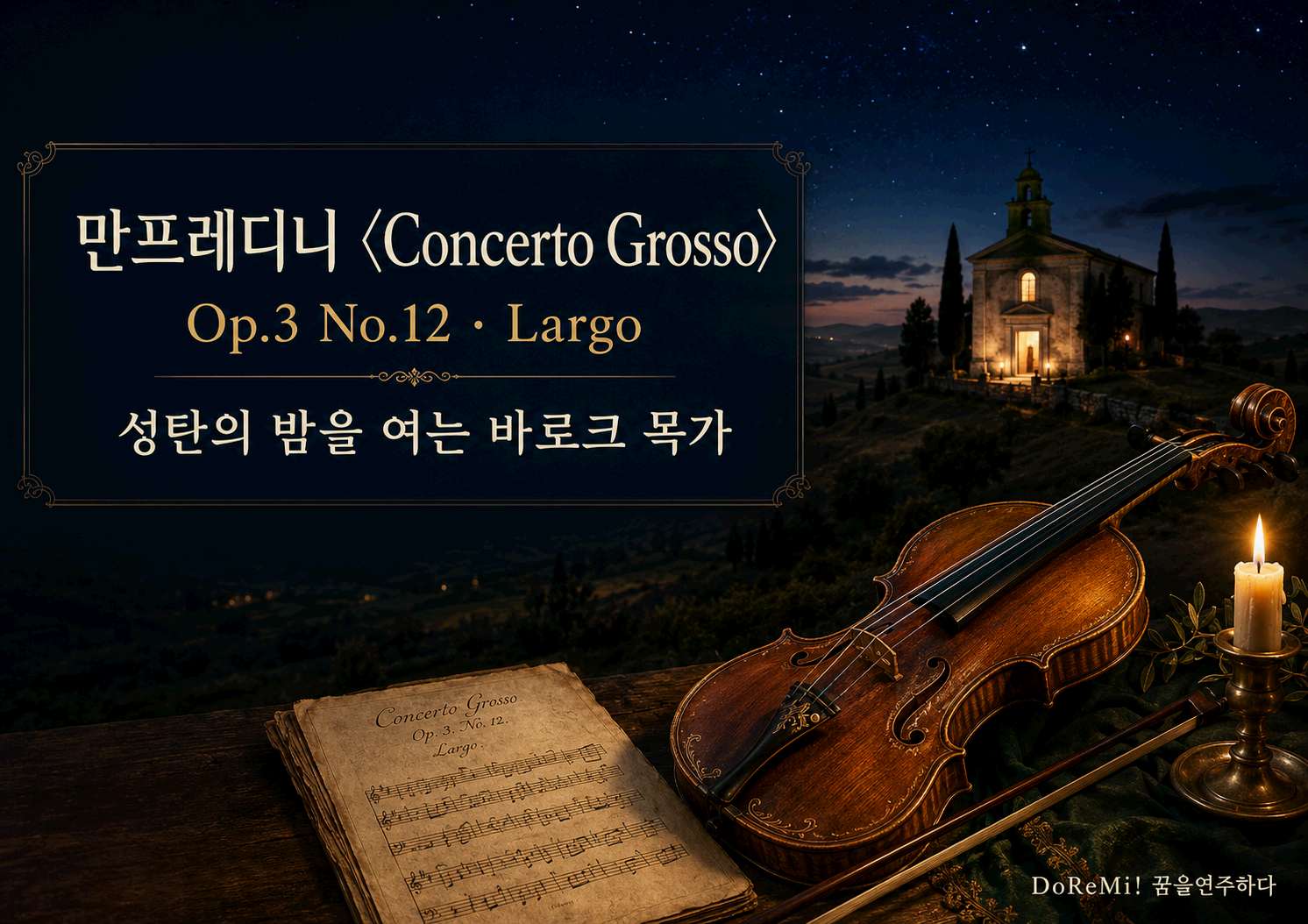 만프레디니 <Concerto Grosso Op.3 No.12 Largo>|성탄의 밤을 여는 이탈리아 바로크의 목가적 숨결